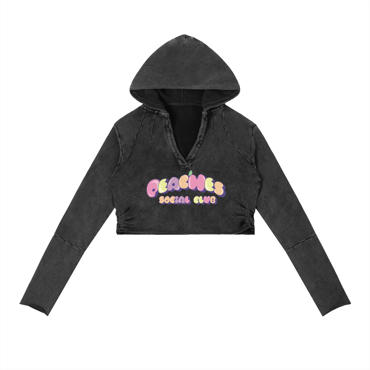 Vintage Washed Raw Edge Hoodie